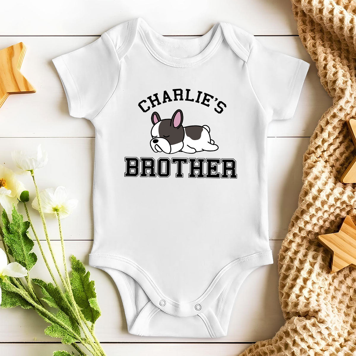 Personalized 'My Sibling Has Paws' Custom Baby Onesie - A Heartwarming Gift