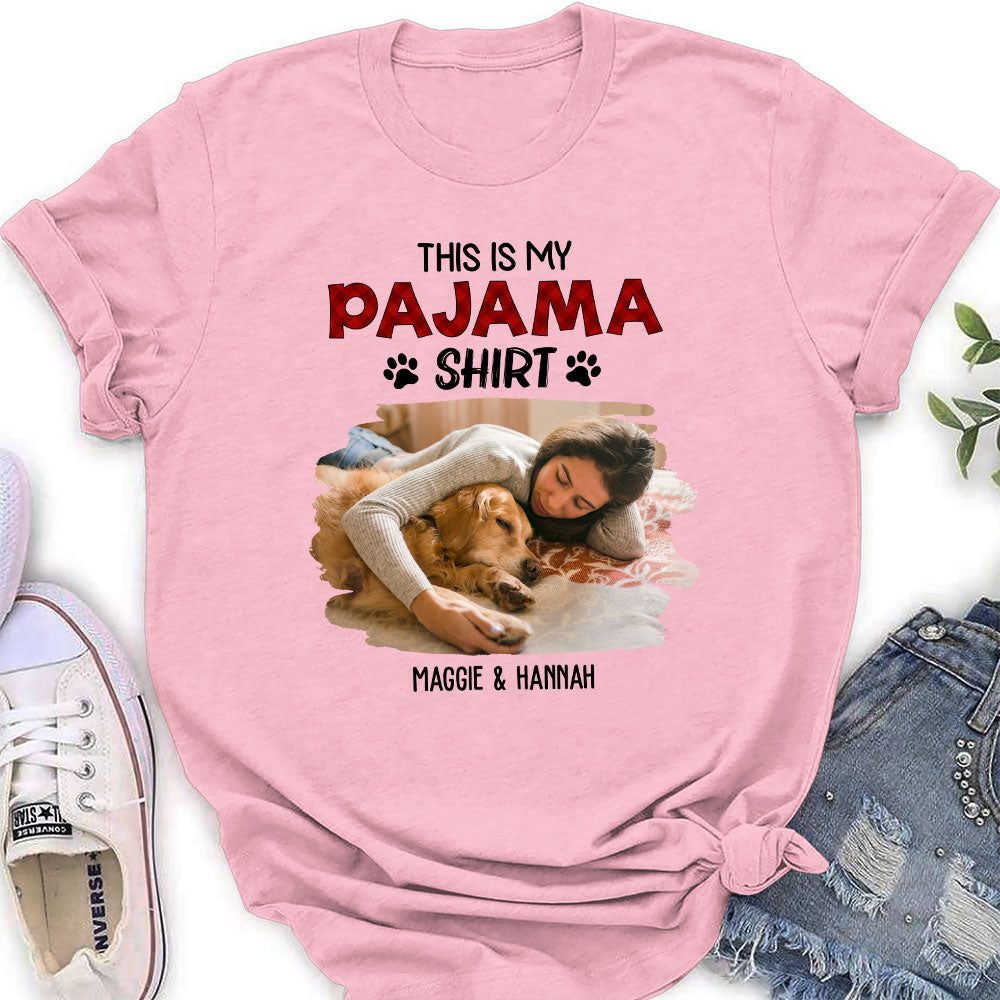 Personalized Custom Women's Sleeping Pajama Shirt with Pet Photos