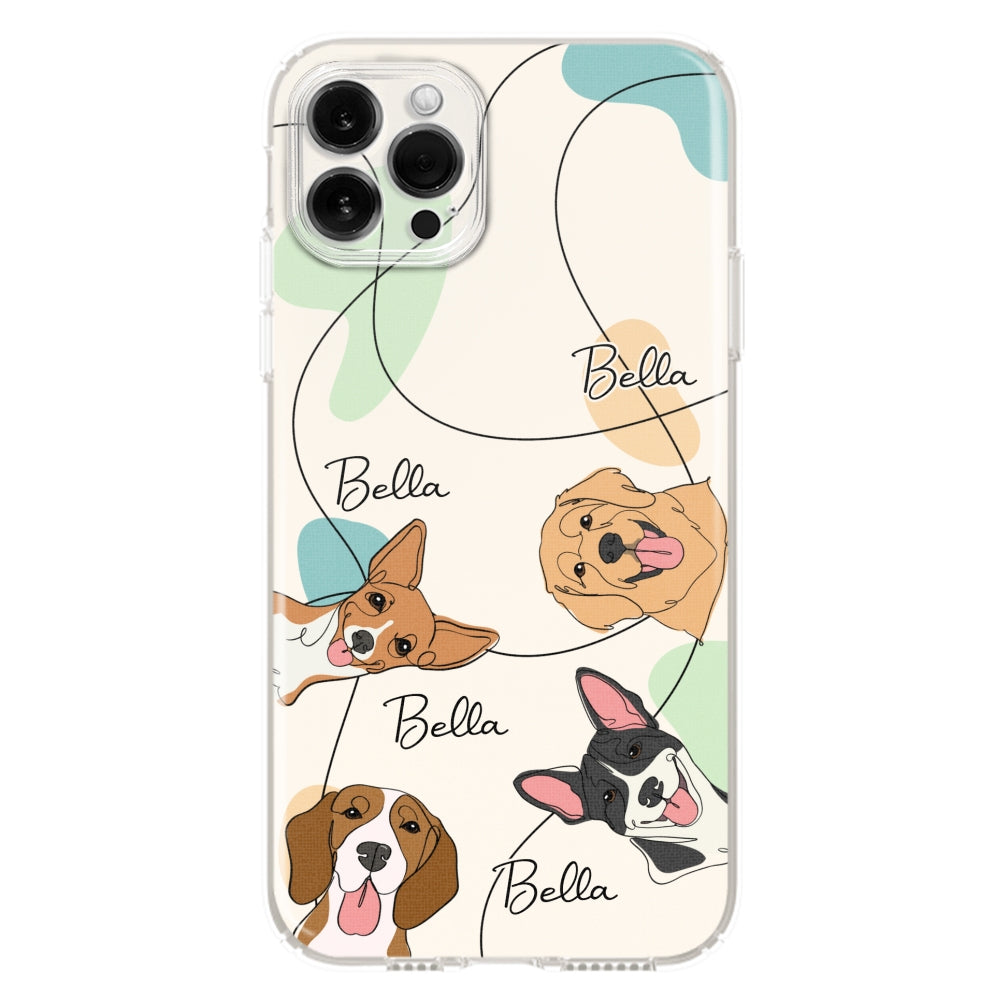 Adorable Customizable Dog Line Personalized Phone Case