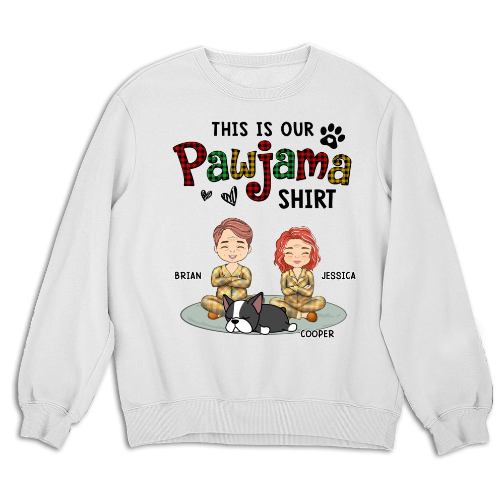 Customizable Pawjama Shirt for Couples - Personalized Pet Lover's Sweatshirt