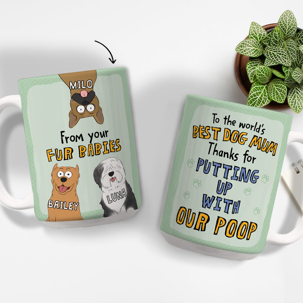 Personalized 'I Woof You Dad Mom' Custom Coffee Mug for Pet Lovers