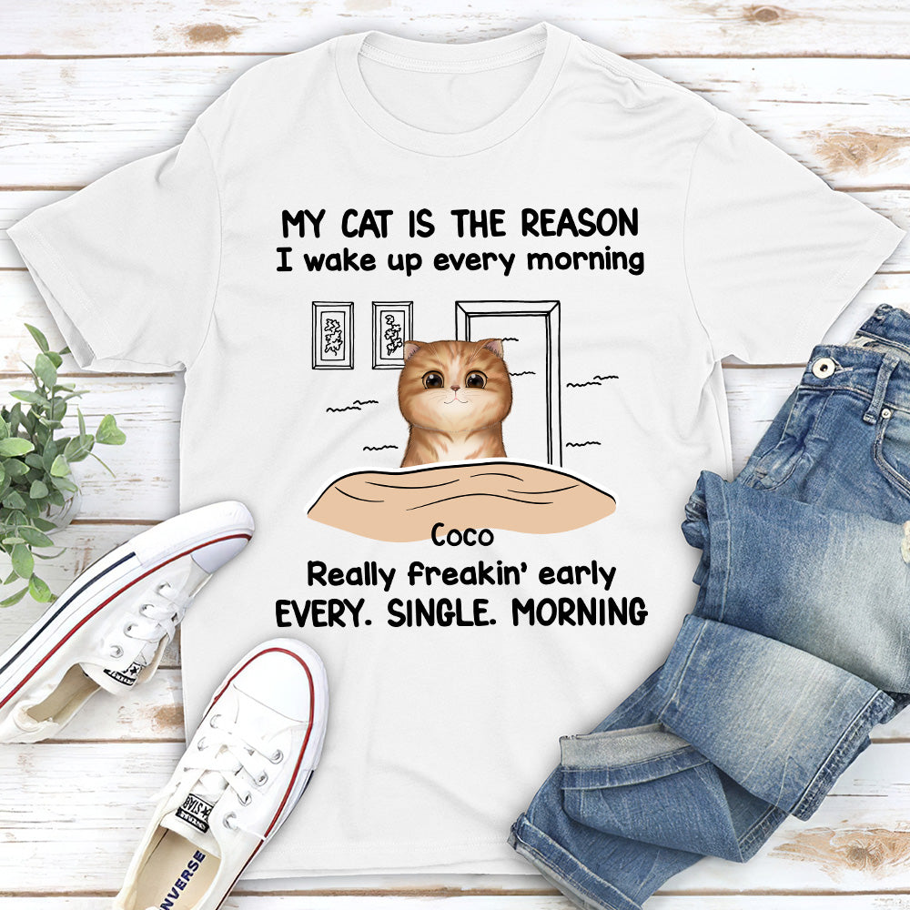 Customizable Unisex 'Wake Up Early' T-shirt - Ideal Gift for Pet Lovers