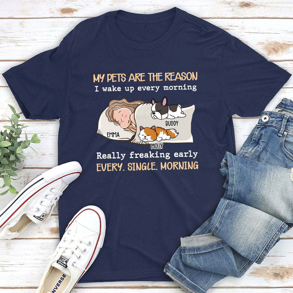 Personalized Custom 'My Pet Is The Reason' Premium T-shirt - Ideal Gift for Pet Lovers
