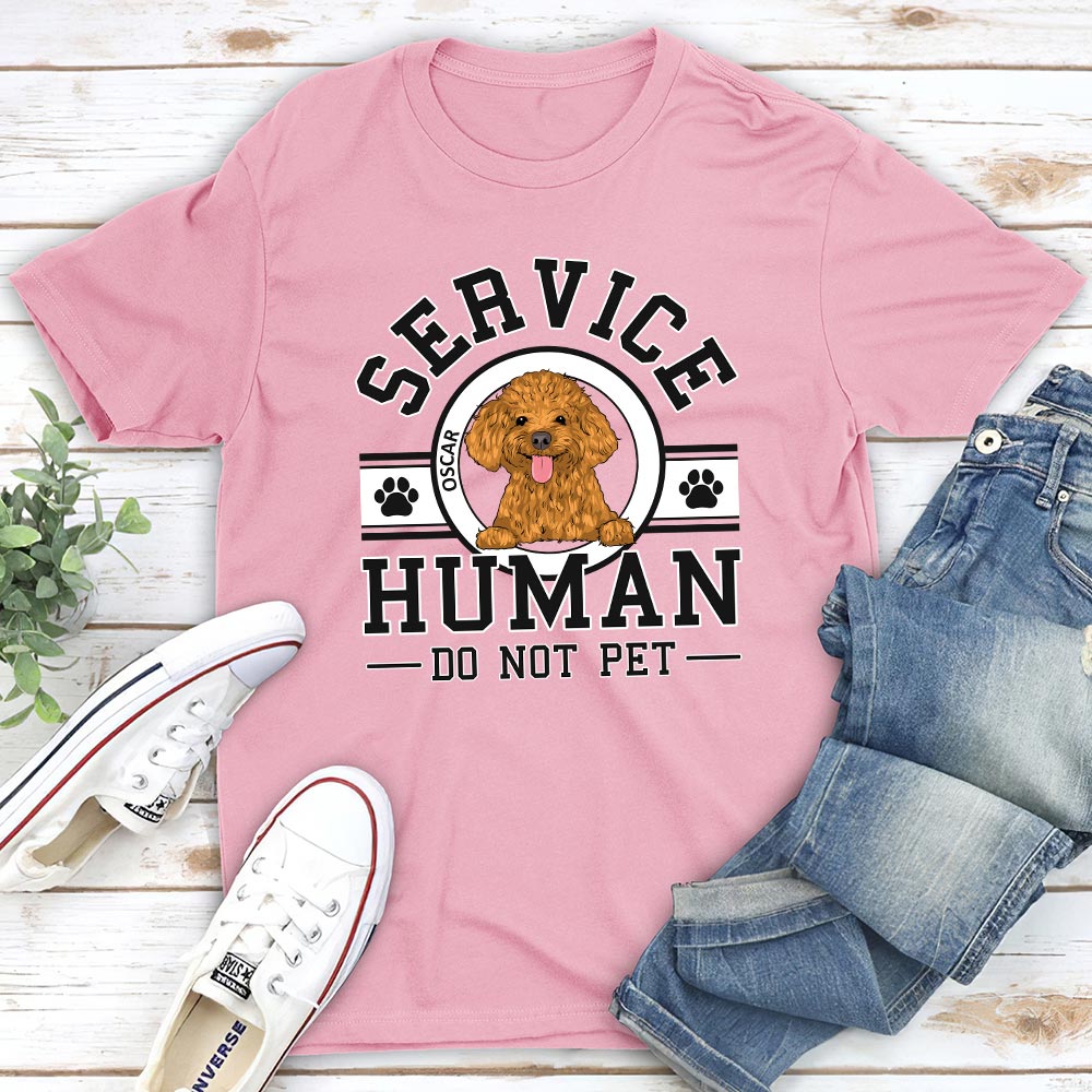 Customizable Premium Dog Service Human Logo T-shirt - Ideal Gift for Pet Lovers