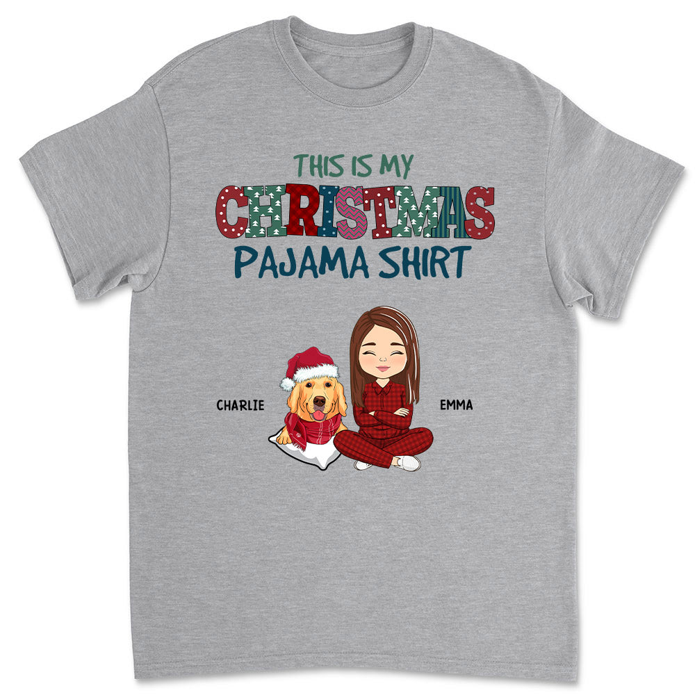 Personalized Premium Pets Christmas Pajama T-shirt - Ideal Gift for Pet Lovers
