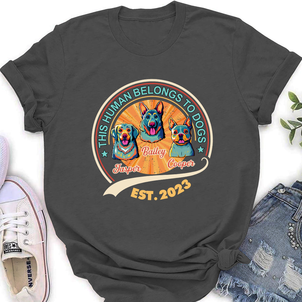 Human Belongs Popart - Customizable Personalized Women's Pet Lover T-shirt