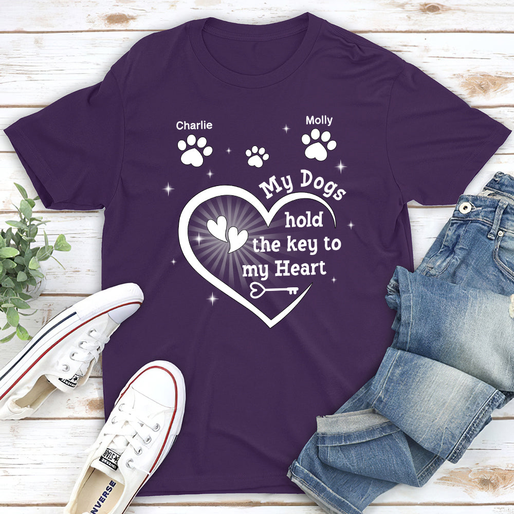 Personalized Custom Unisex 'My Dog Holds The Key' T-shirt - Ideal Gift for Pet Lovers