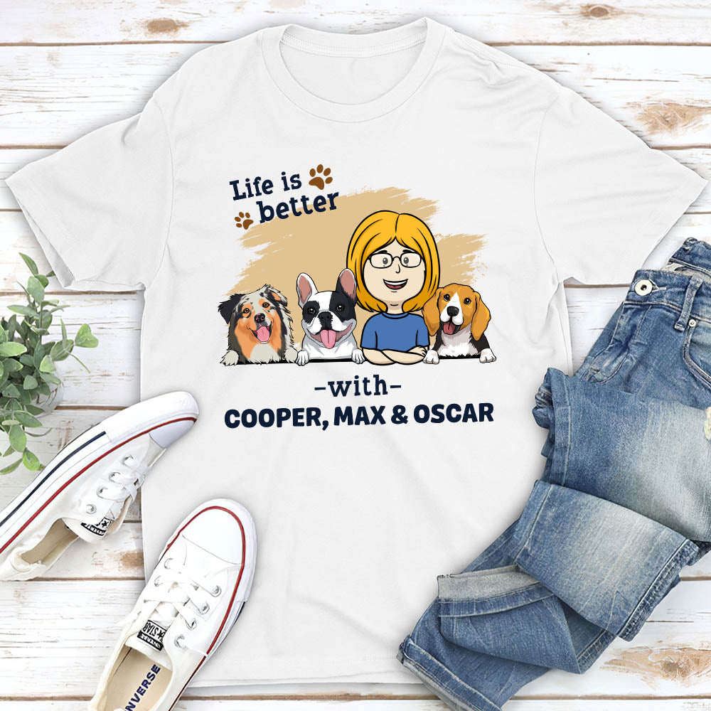Customizable Unisex 'With Dog' Personalized T - shirt for Pet Lovers