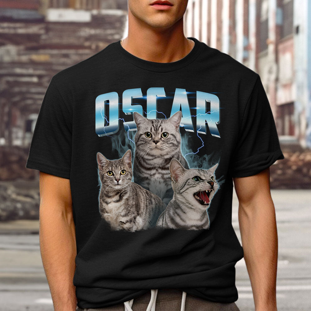Custom Vintage Pet Face Personalized Unisex T-shirt - Version 1