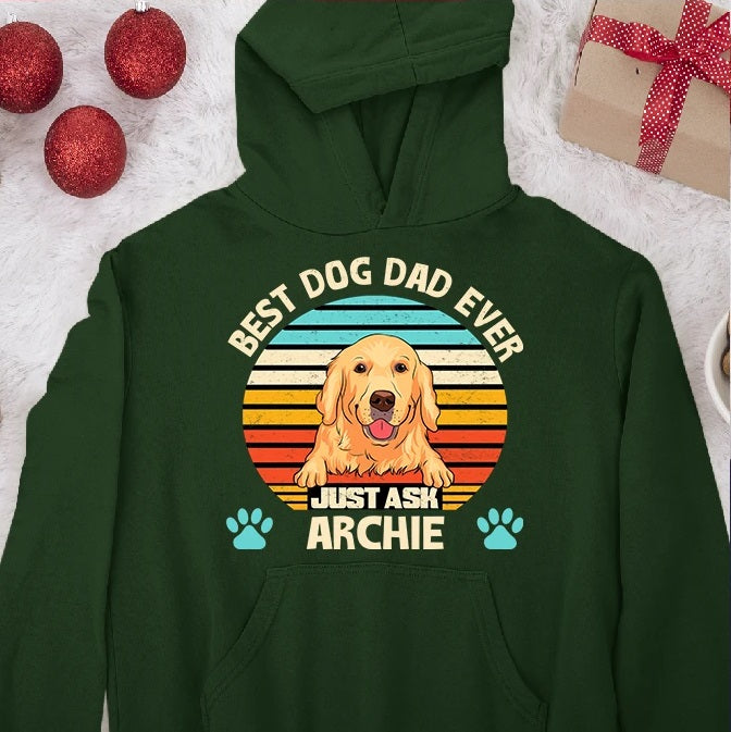 Best Dog Dad/Mom Ever - Customizable Personalized Hoodie for Pet Lovers