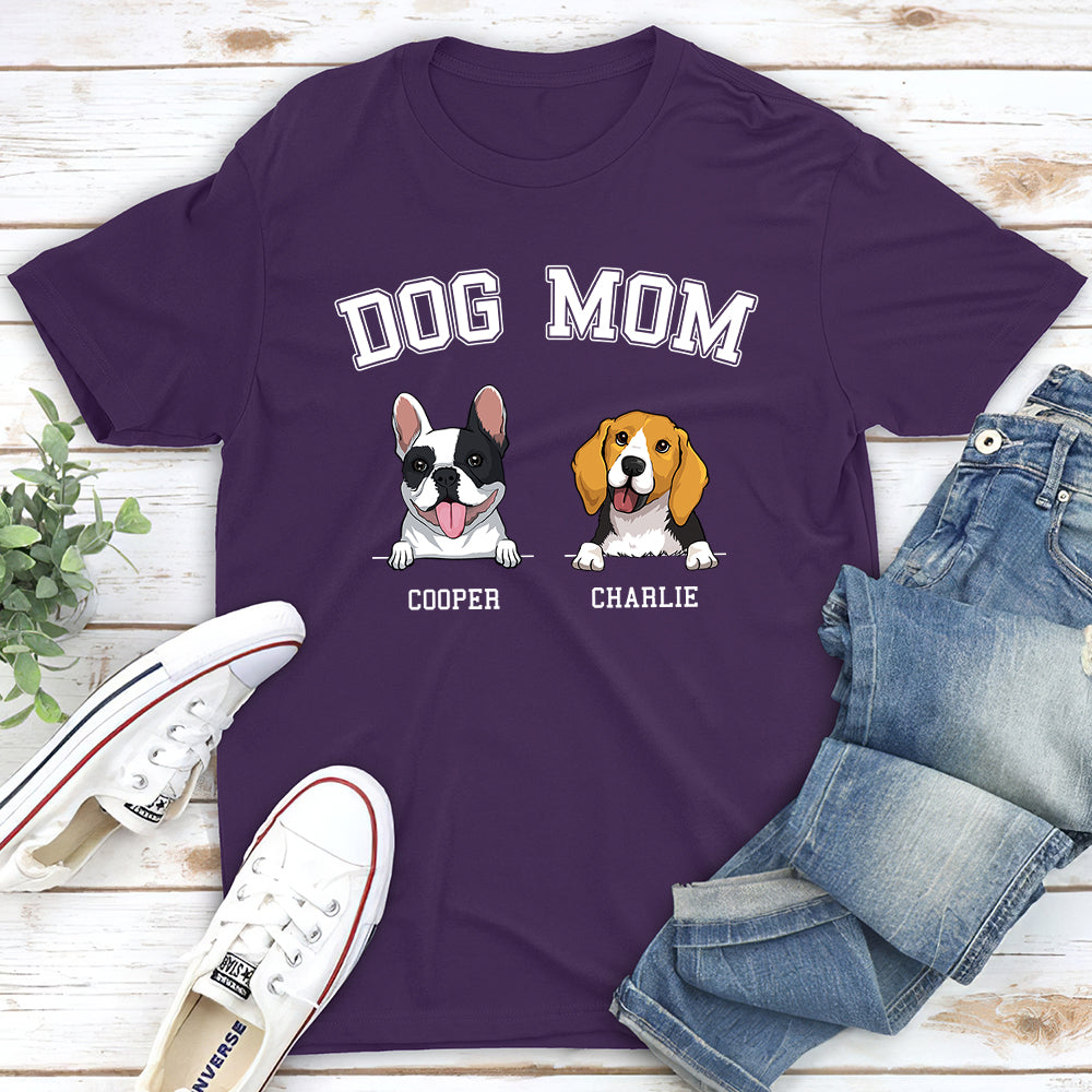 Personalized Custom Unisex Dog Mom and Dad Basic T-shirt - Ideal Gift for Pet Lovers