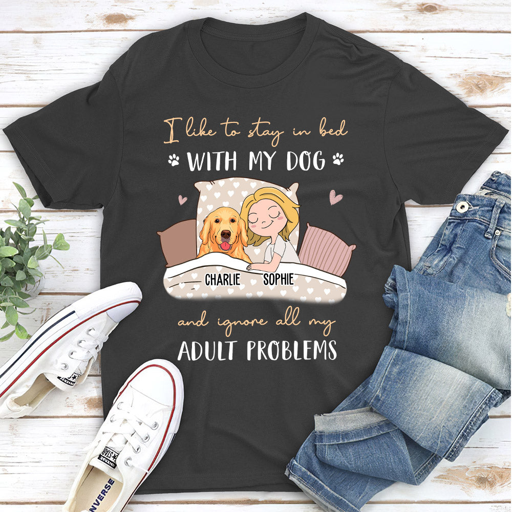 Personalized Unisex 'Sleep With Dogs' T-shirt - Ideal Gift for Pet Lovers