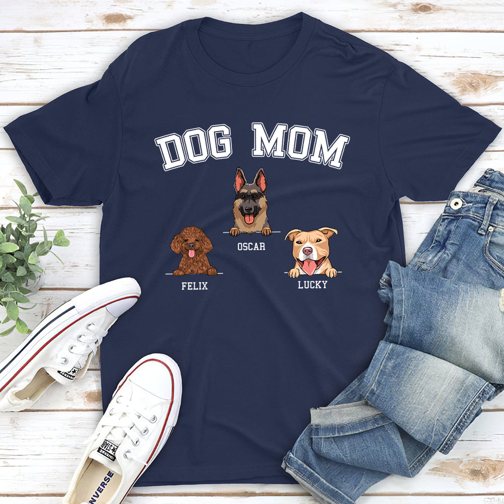 Personalized Custom Unisex Dog Mom and Dad Basic T-shirt - Ideal Gift for Pet Lovers