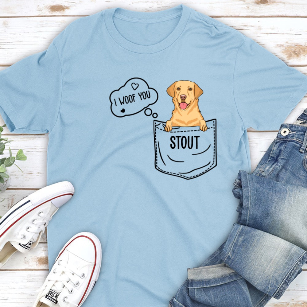 Pocket Dog Personalized Custom Unisex T-shirt - Ideal Gift for Pet Lovers