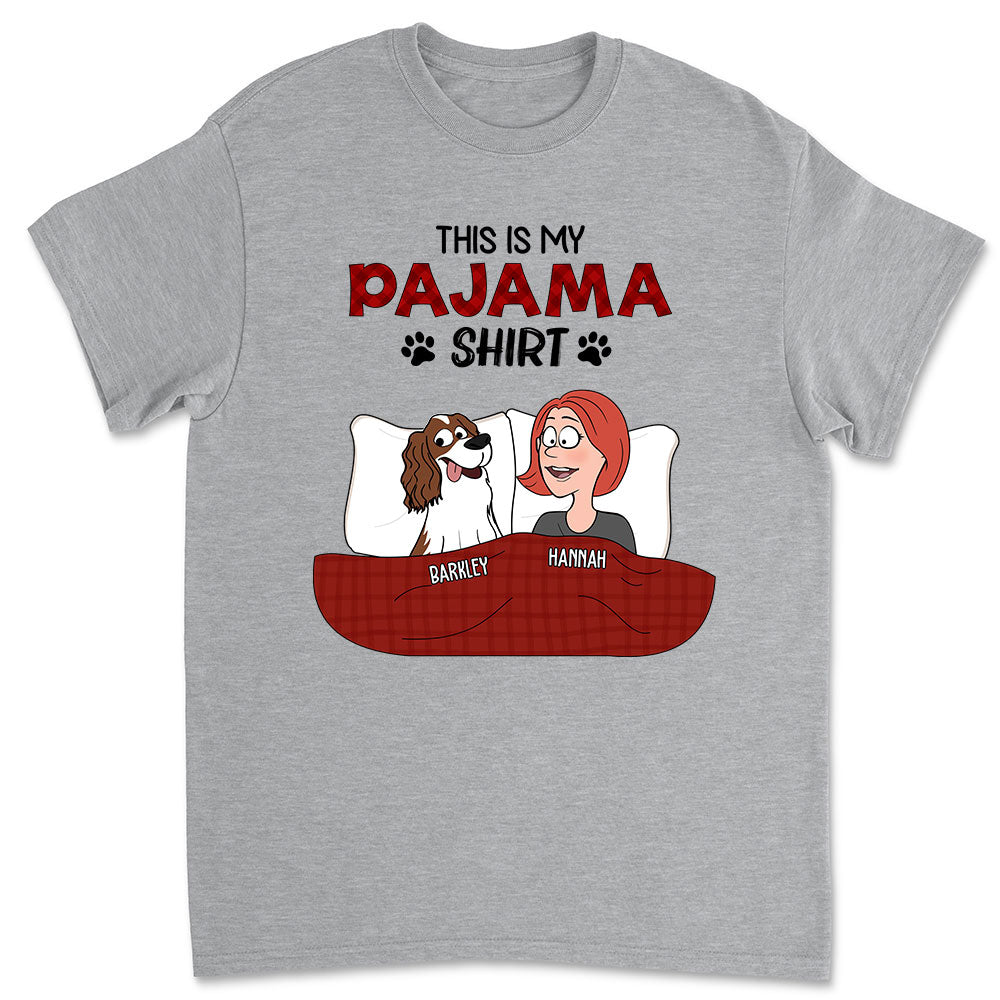 Customizable Funny Pajama Unisex T - Shirt: Ideal Gift for Pet Lovers