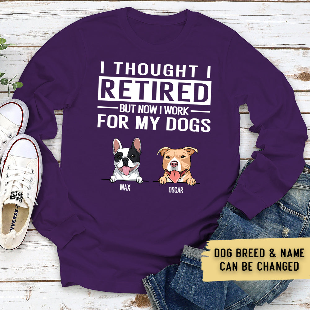 Customizable Personalized Long Sleeve Dog Lover T - shirt