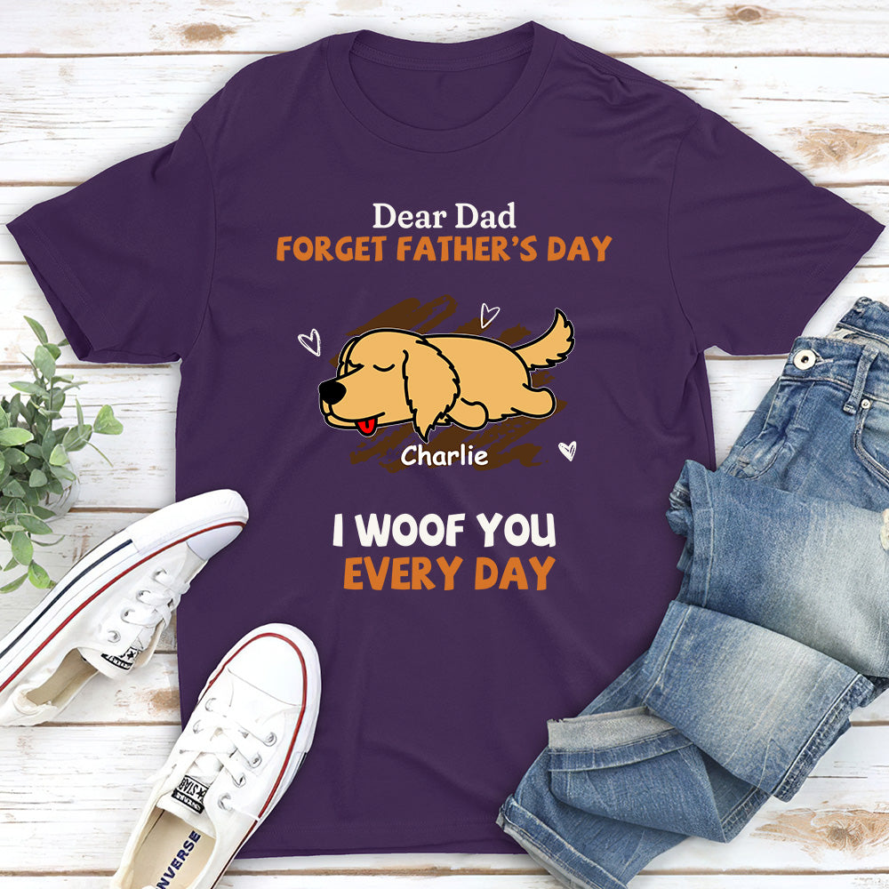 Daily Woofing Lying Dog Personalized Unisex T-shirt - Ideal Gift for Pet Lovers