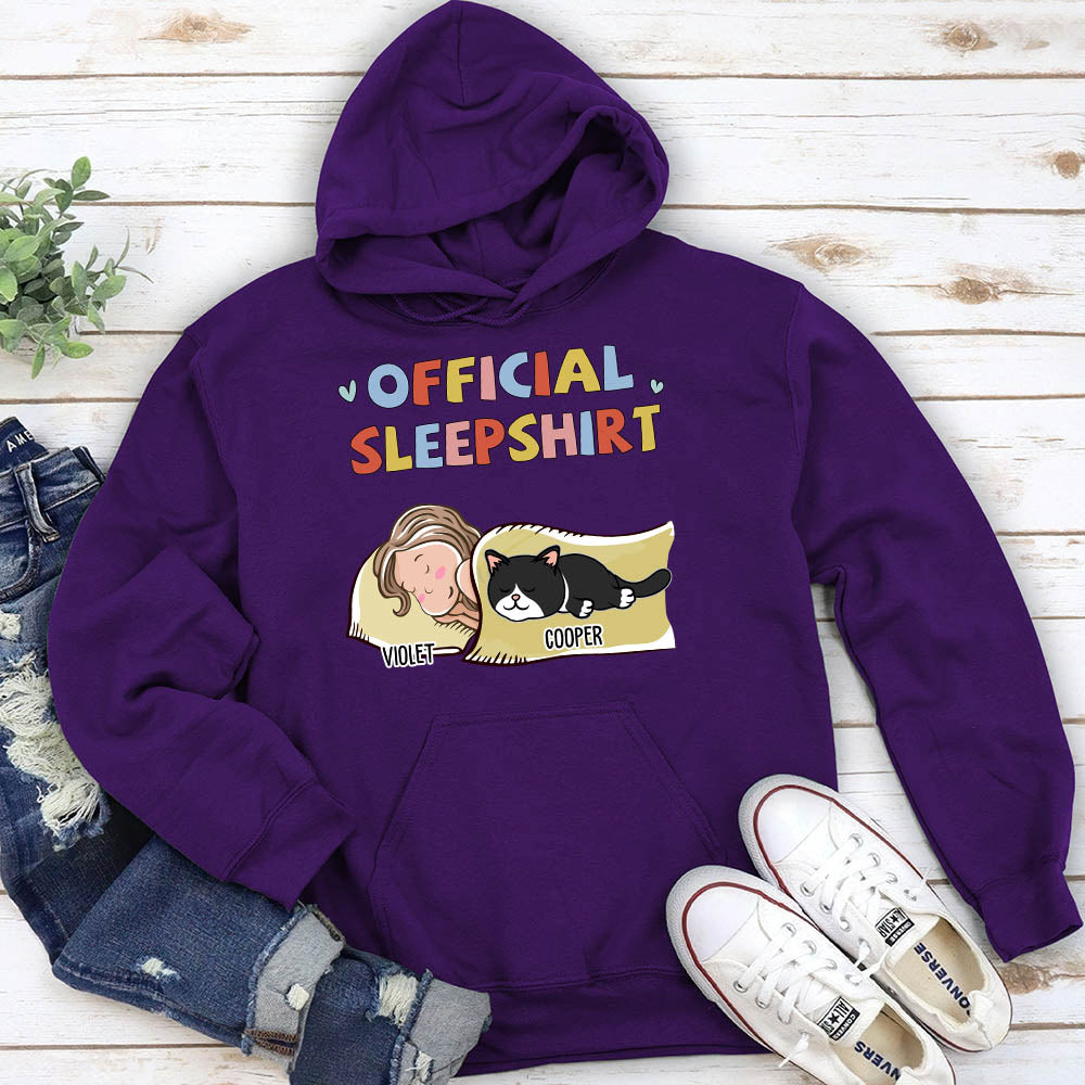 Personalized Sleeping Cat Custom Hoodie - Ideal Gift for Pet Lovers