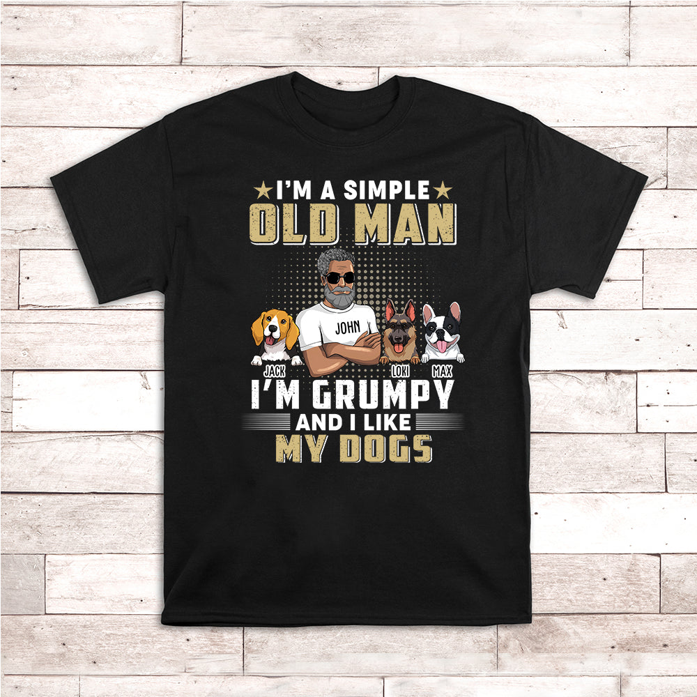 Customizable Grumpy Old Man Unisex T-shirt - Ideal Gift for Pet Lovers