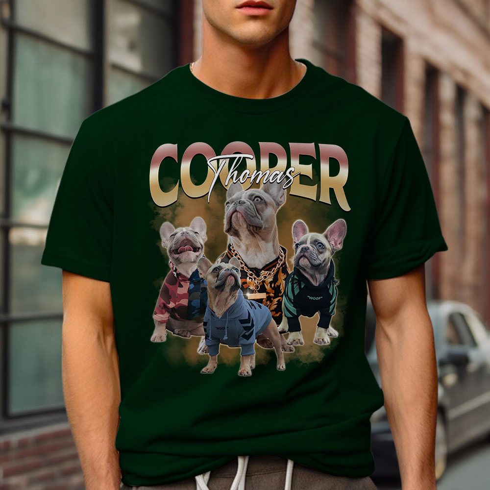 Custom Pet Face Vintage Version 2 - Personalized Unisex Pet Lover T-shirt