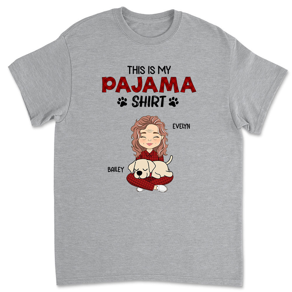 Personalized Custom Unisex Sleeping Pet Pajama T-shirt - Ideal Gift for Pet Lovers
