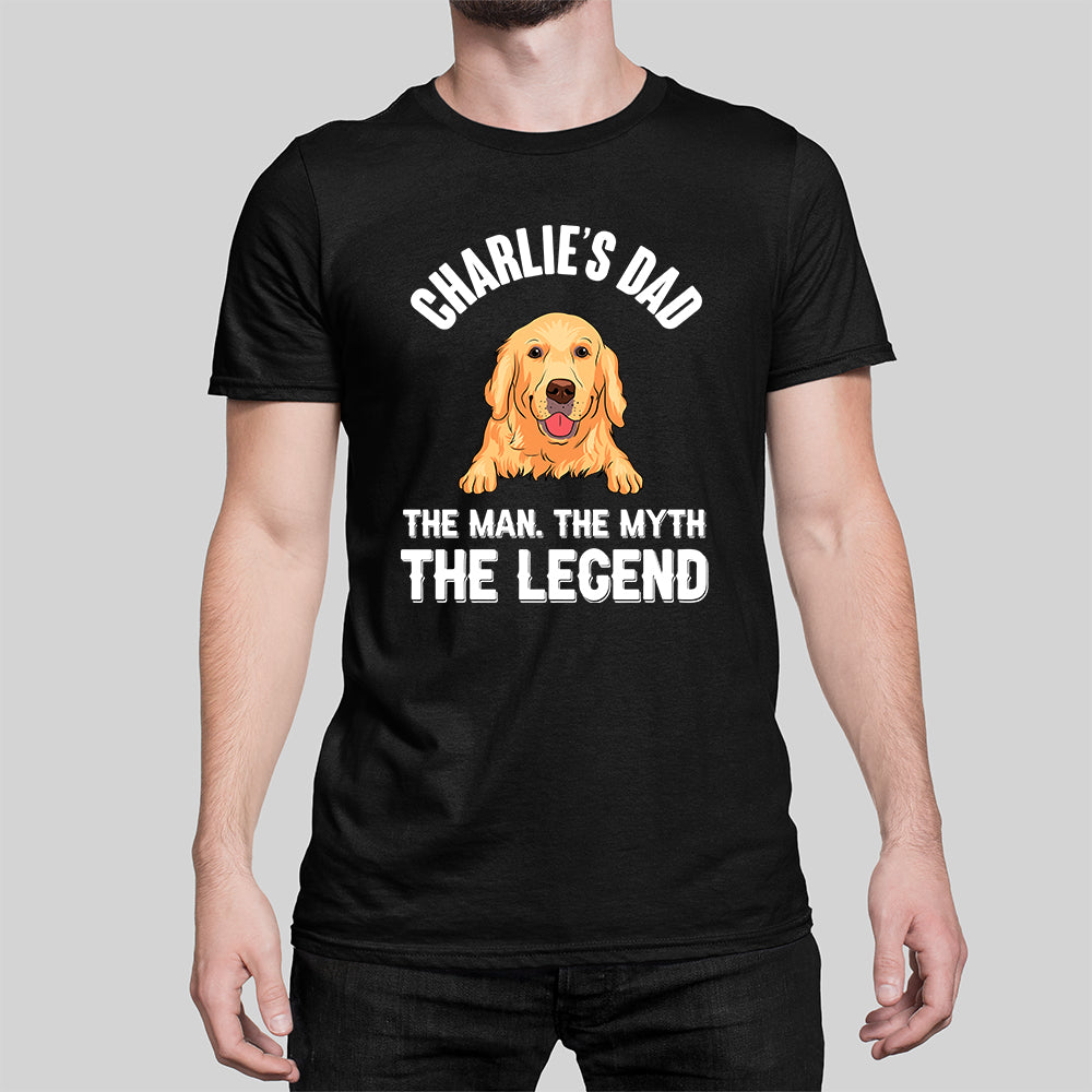 Dog Dad Legend - Customizable Unisex Personalized T-shirt for Pet Lovers