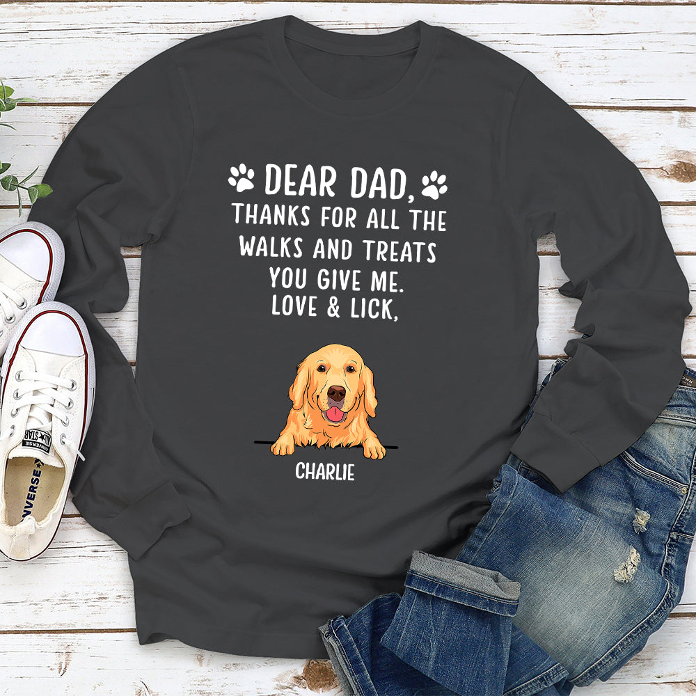 Personalized Custom Thanks For All The Treats Long Sleeve T-shirt - Ideal Gift for Pet Lovers