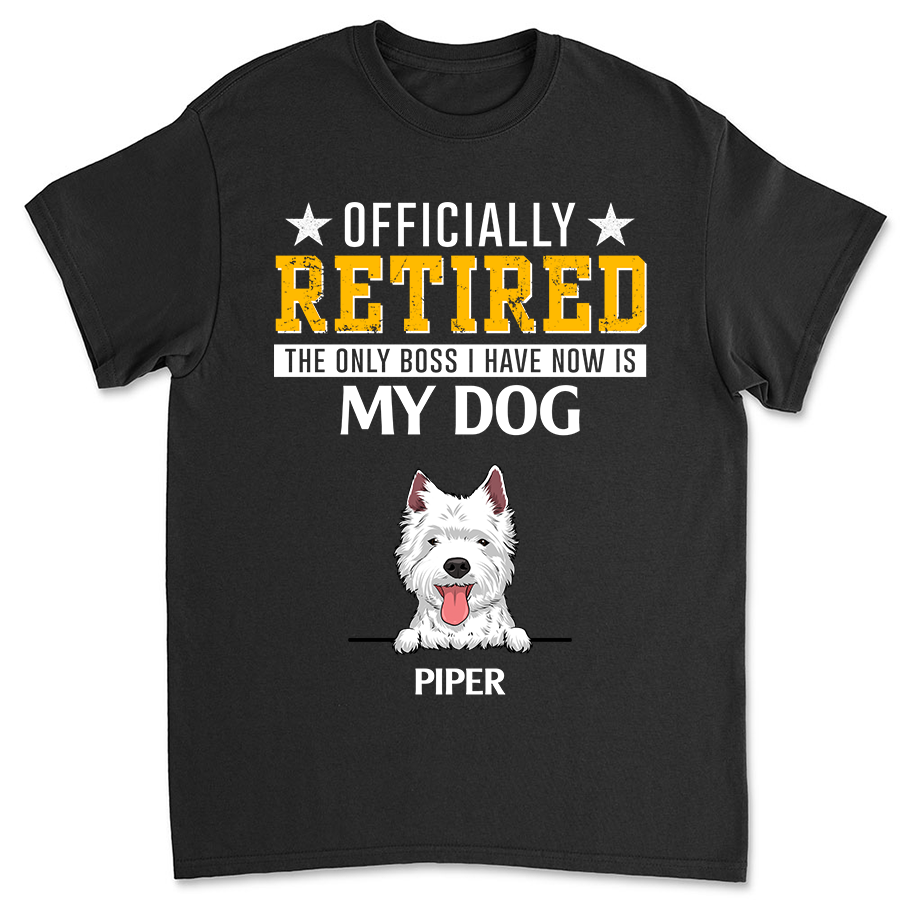 Officially Retired - Customizable Personalized Unisex Pet Lover T-shirt