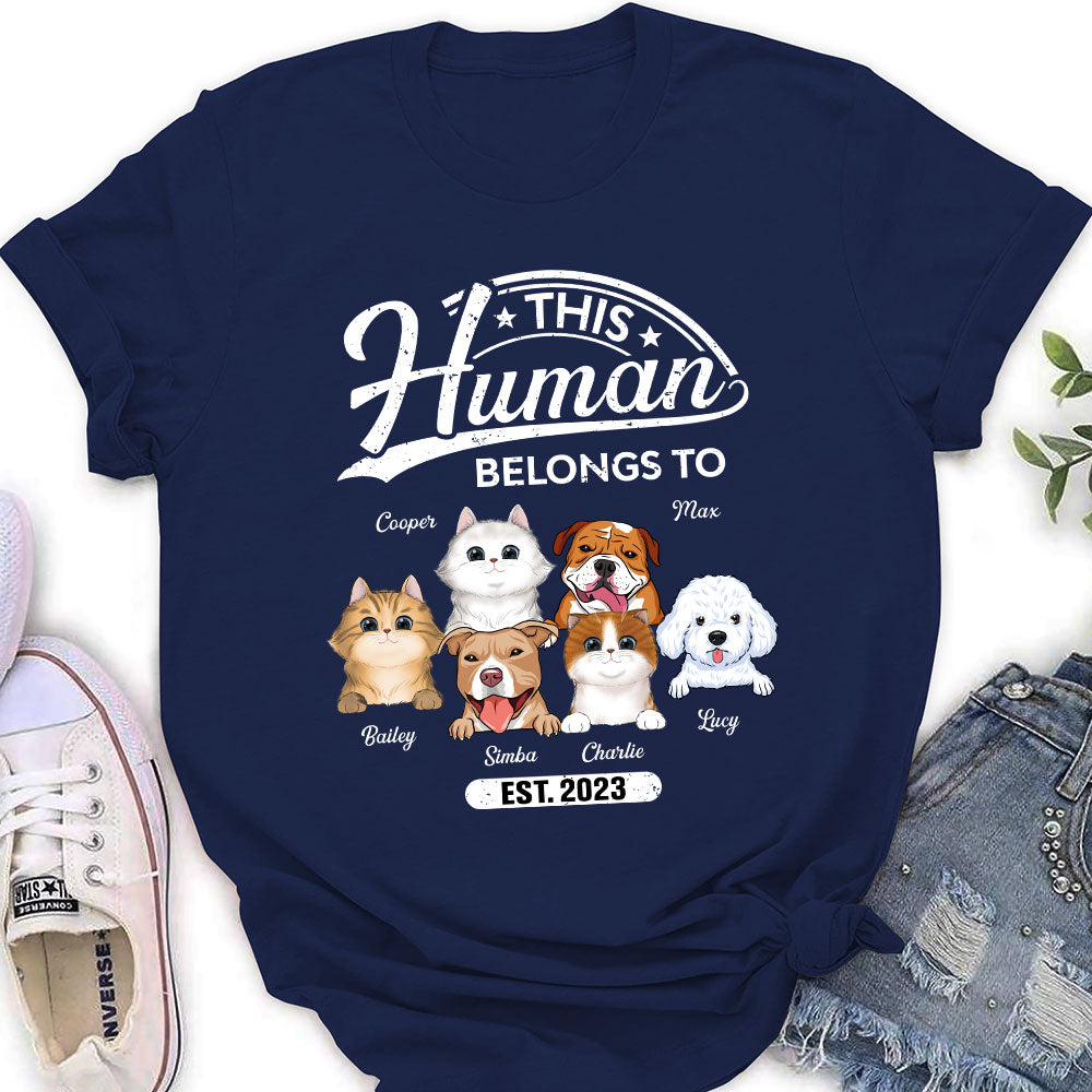 Personalized Custom Women's Pet Lover T-shirt - A Unique Gift for Pet Enthusiasts