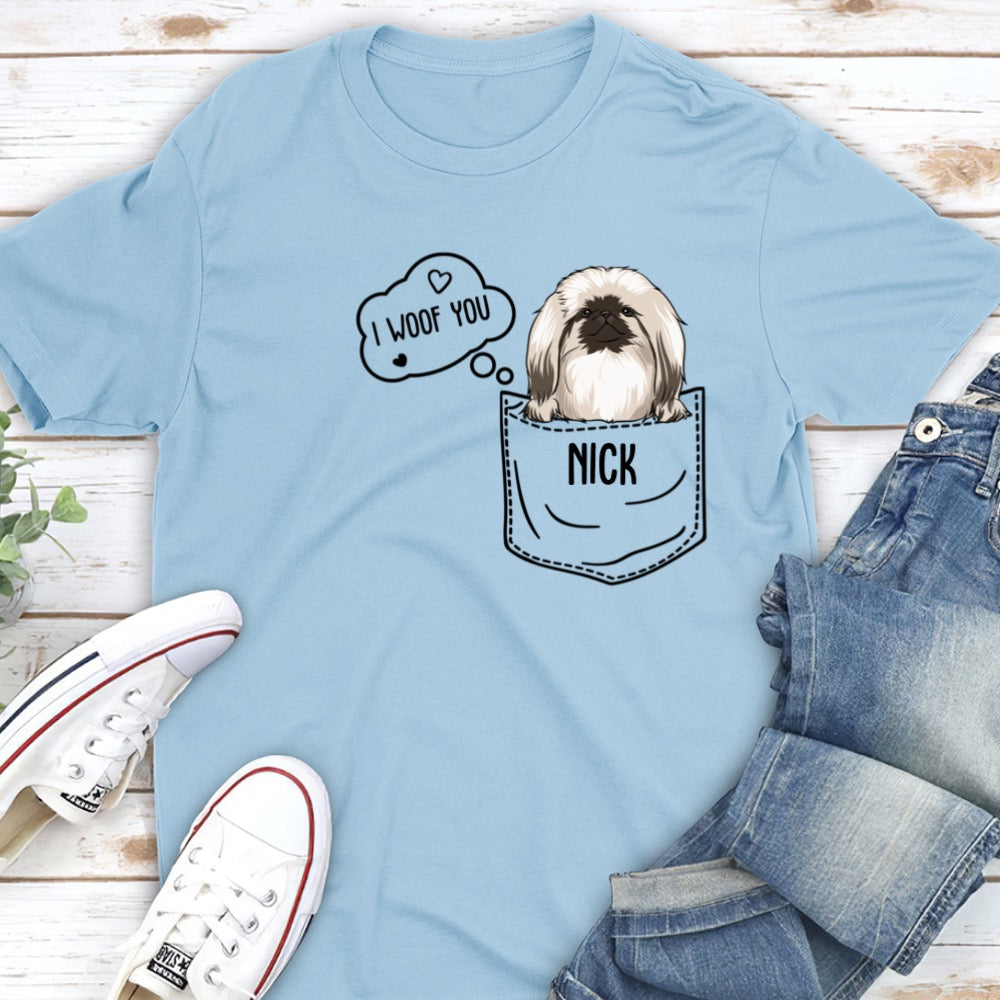 Pocket Dog Personalized Custom Unisex T-shirt - Ideal Gift for Pet Lovers