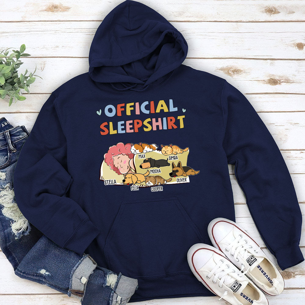 Personalized Custom Sleeping Pet Sleepshirt Version 2 - The Ideal Hoodie for Pet Lovers
