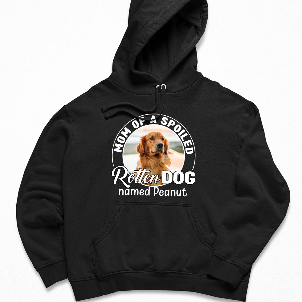 Custom Personalized Spoiled Rotten Dog Photo Hoodie - Ideal Gift for Pet Lovers