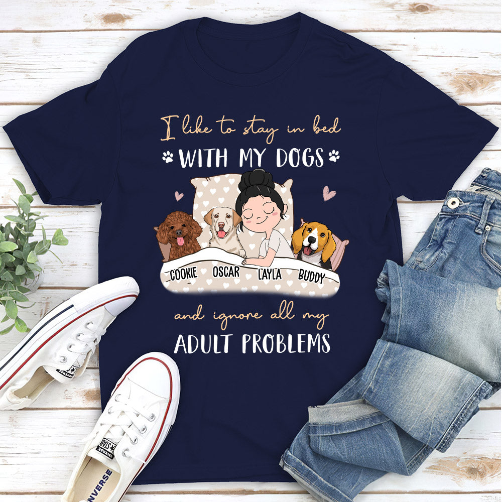 Personalized Unisex 'Sleep With Dogs' T-shirt - Ideal Gift for Pet Lovers