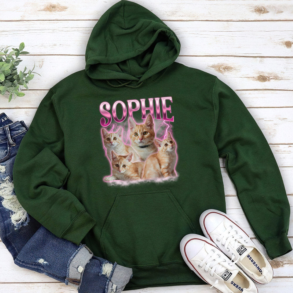 Custom Pet Face Vintage Edition 3 - Exclusive Personalized Hoodie for Pet Lovers