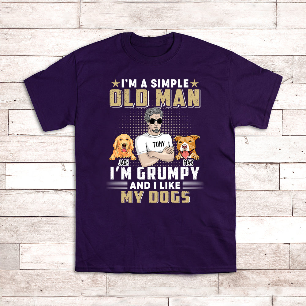Customizable Grumpy Old Man Unisex T-shirt - Ideal Gift for Pet Lovers