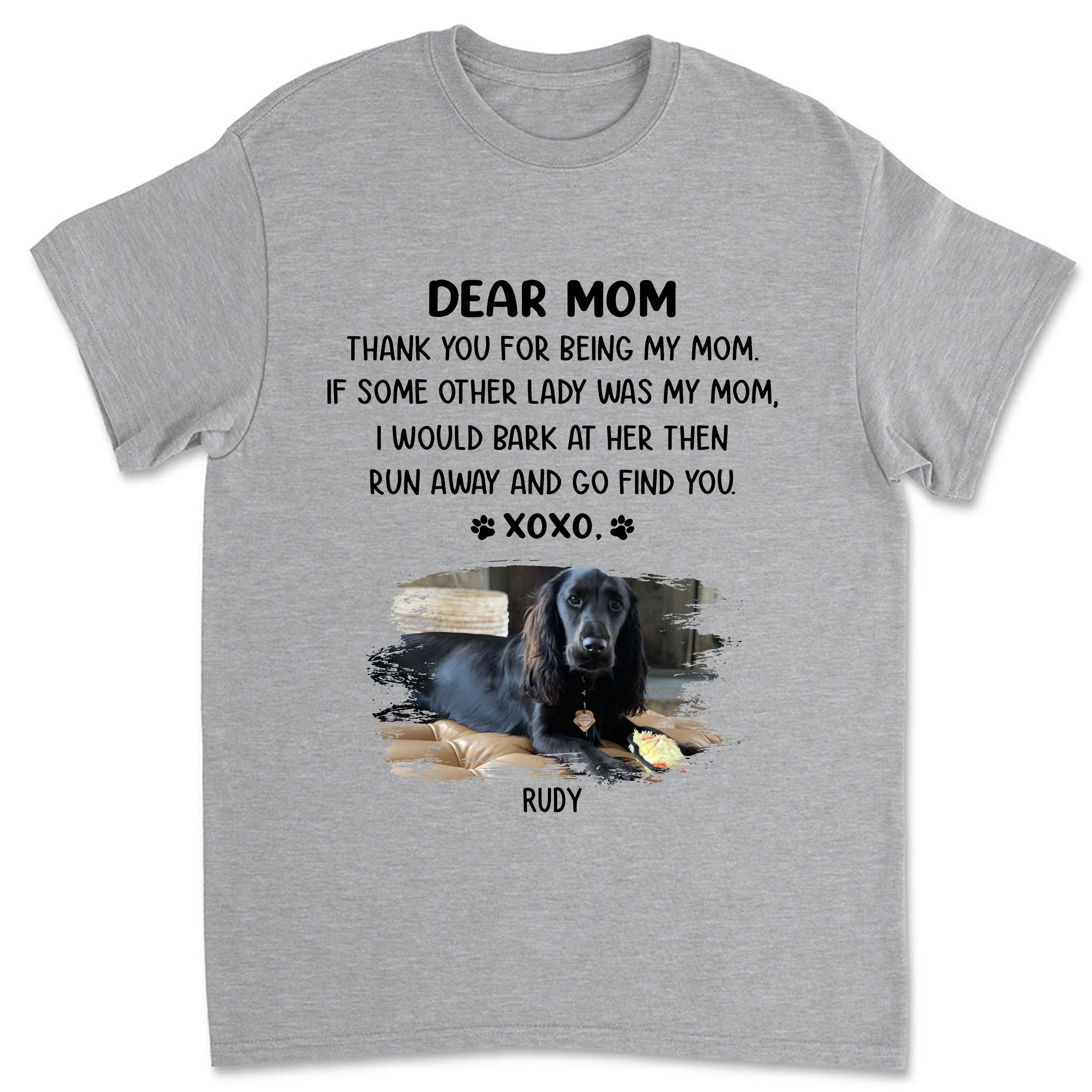 Dear Mom Xoxo - Personalized Custom Unisex Pet Lover T-shirt