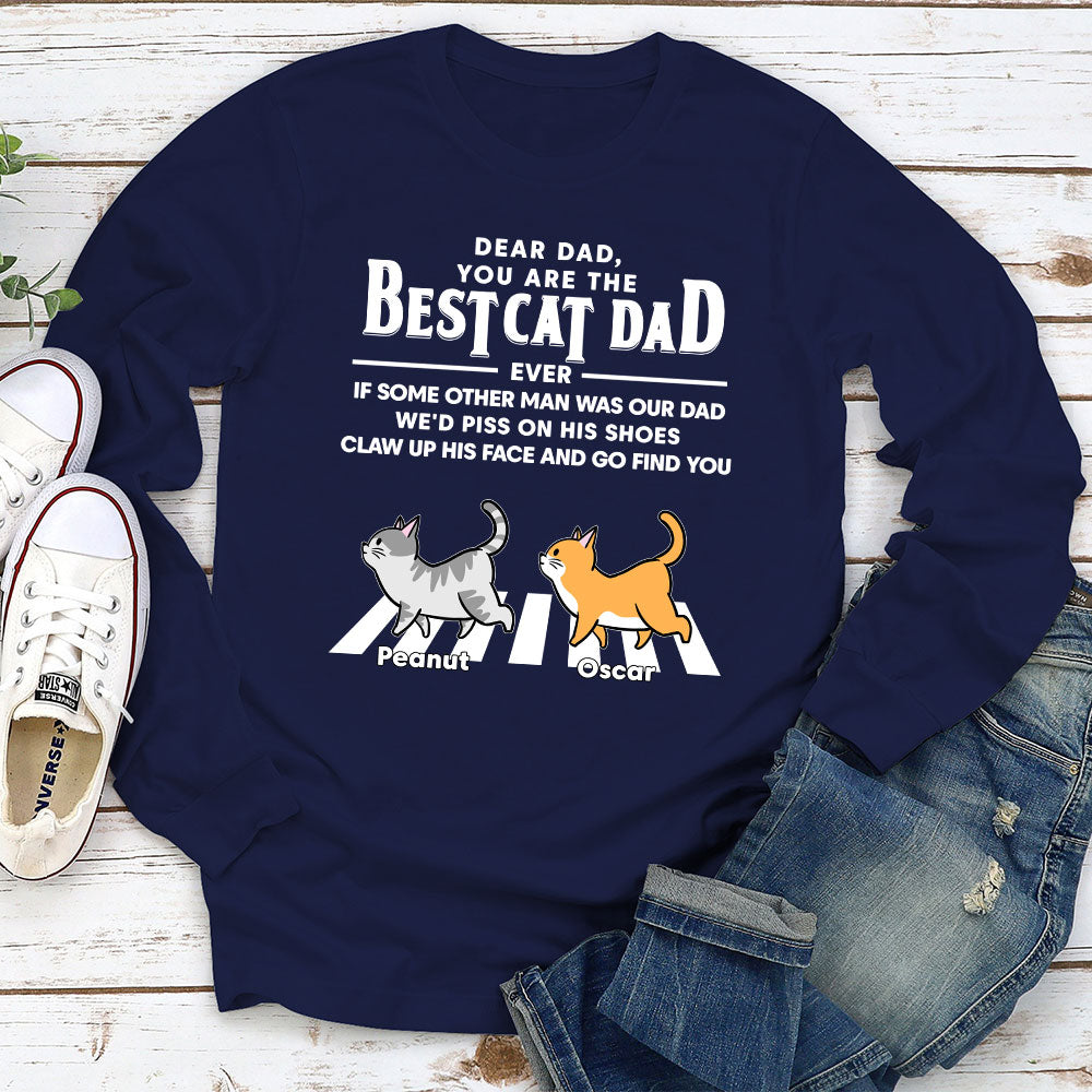 Personalized Custom Long Sleeve T-shirt - Cats Go Find You for Pet Lovers