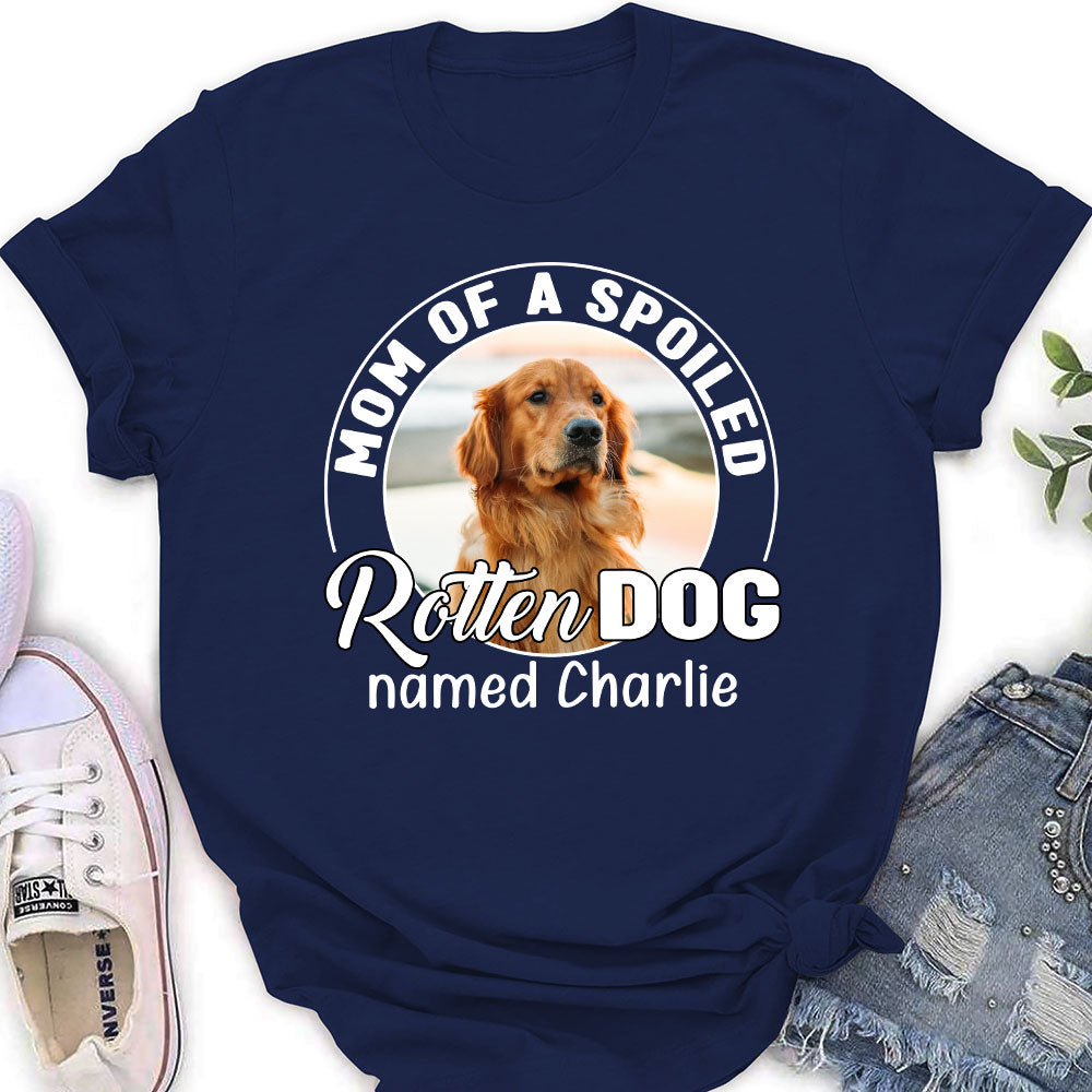 Personalized Spoiled Rotten Dog Chibi Cartoon Photo Women's T-Shirt - Ideal Gift for Pet Lovers