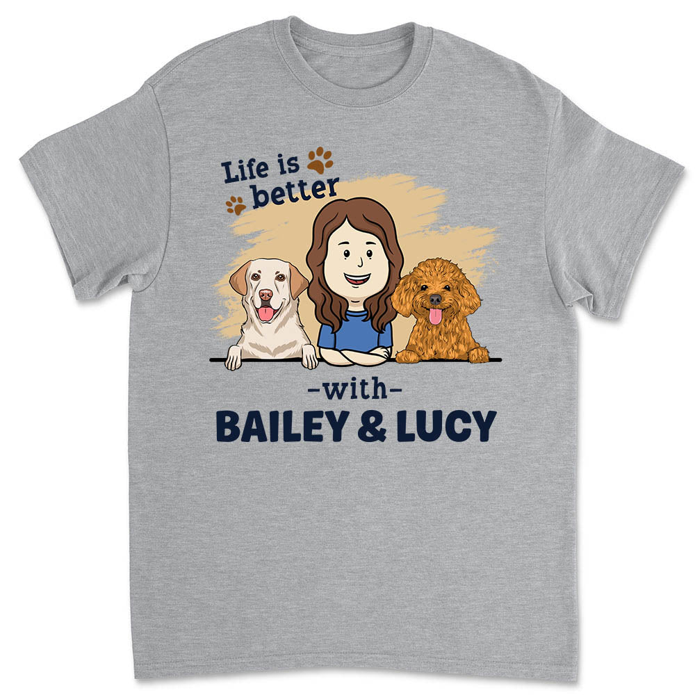 Customizable Unisex 'With Dog' Personalized T - shirt for Pet Lovers