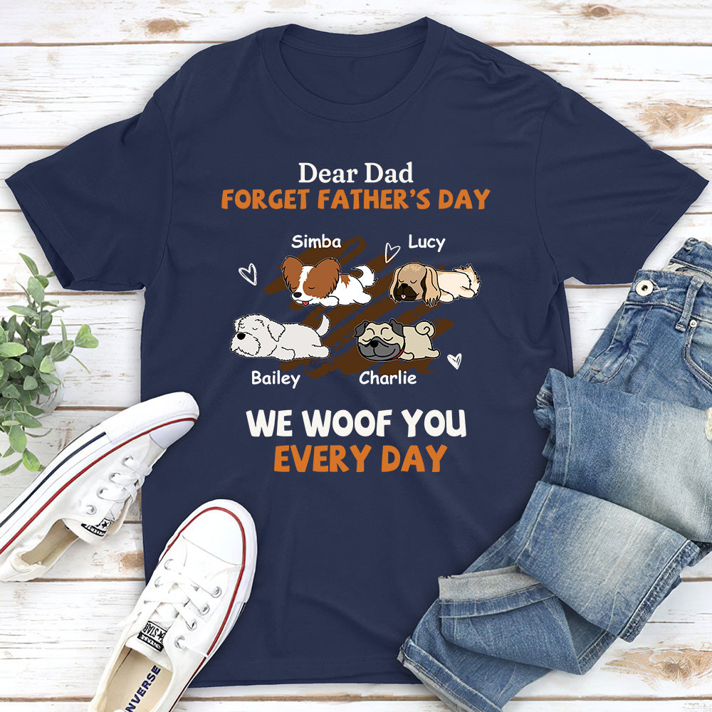 Daily Woofing Lying Dog Personalized Unisex T-shirt - Ideal Gift for Pet Lovers