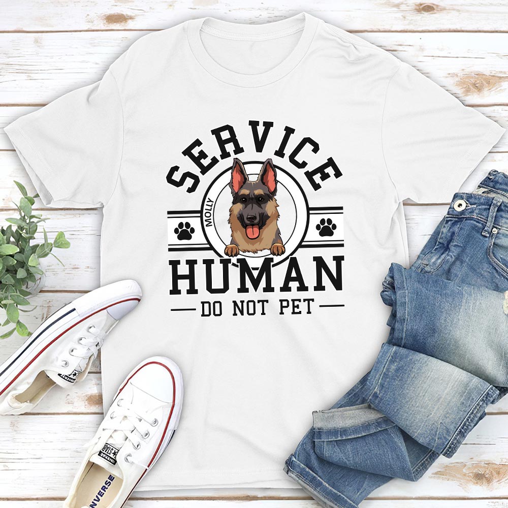 Customizable Premium Dog Service Human Logo T-shirt - Ideal Gift for Pet Lovers