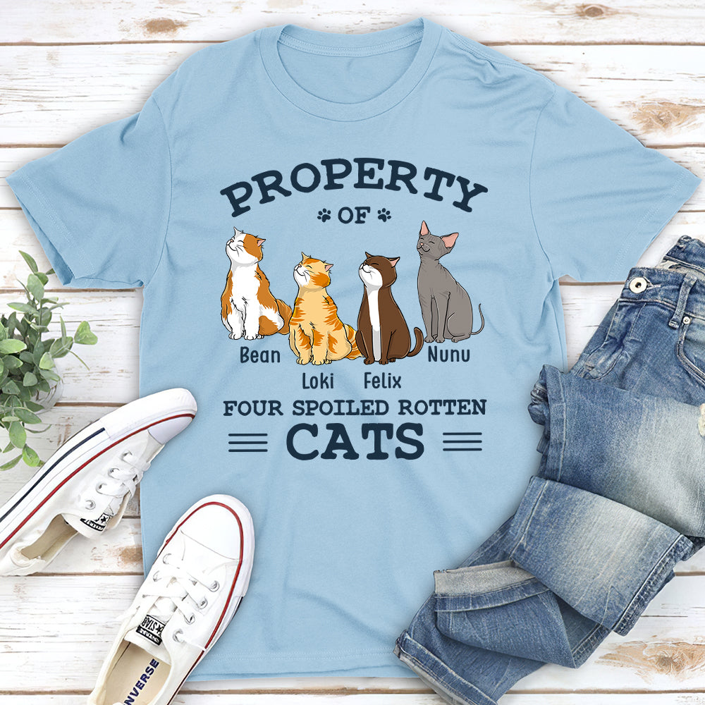 Cats' Property - Customizable Unisex Personalized T - shirt for Pet Lovers