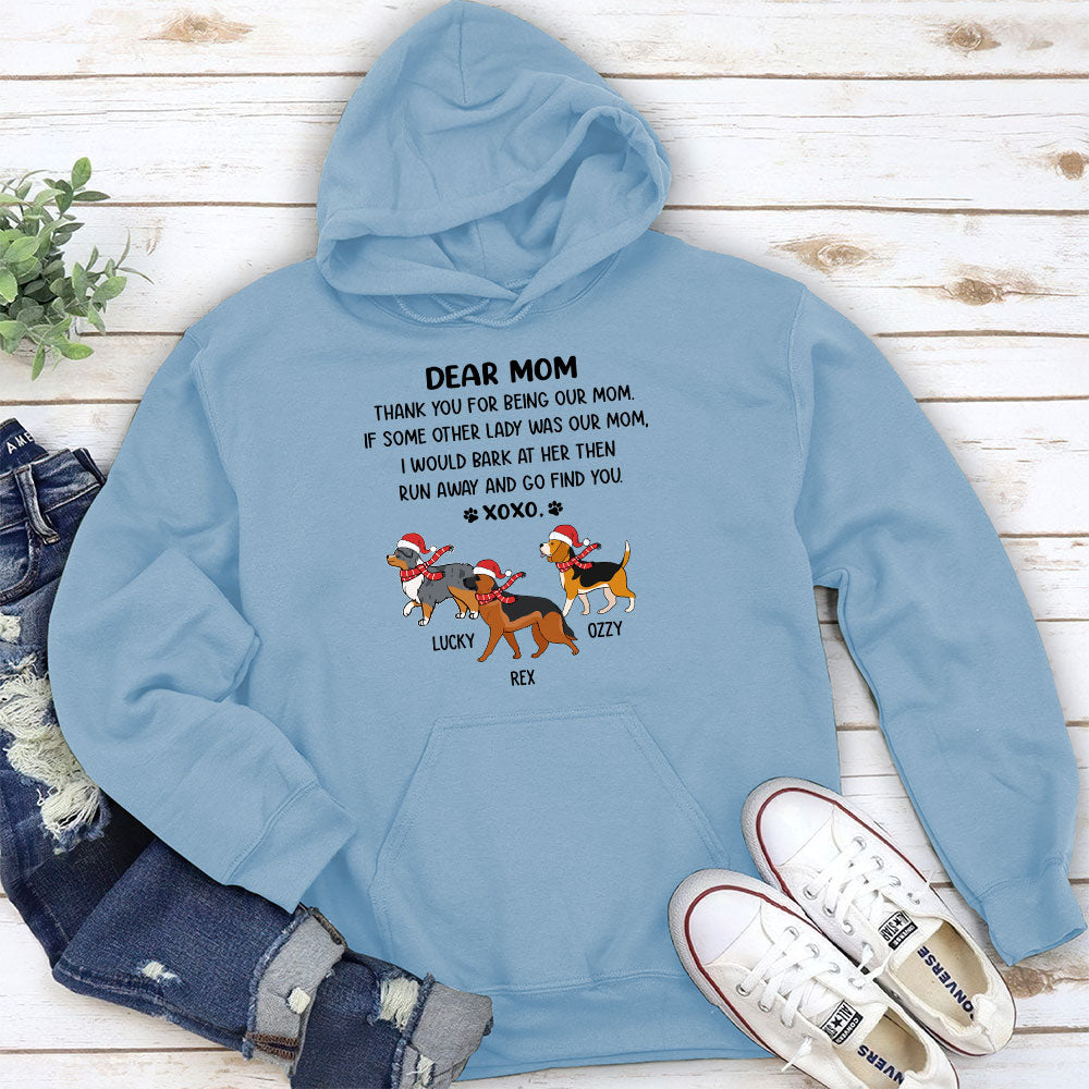 Dear Mom/Dad XoXo Personalized Christmas Custom Hoodie for Pet Lovers