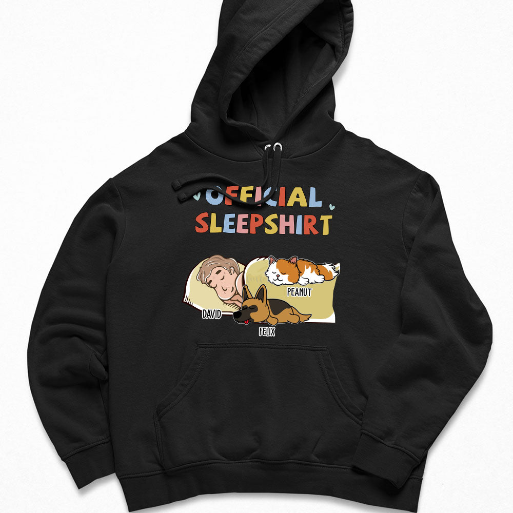 Personalized Custom Sleeping Pet Sleepshirt Version 2 - The Ideal Hoodie for Pet Lovers
