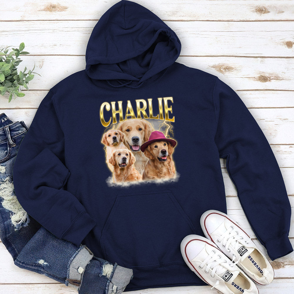 Custom Pet Face Vintage Edition 3 - Exclusive Personalized Hoodie for Pet Lovers