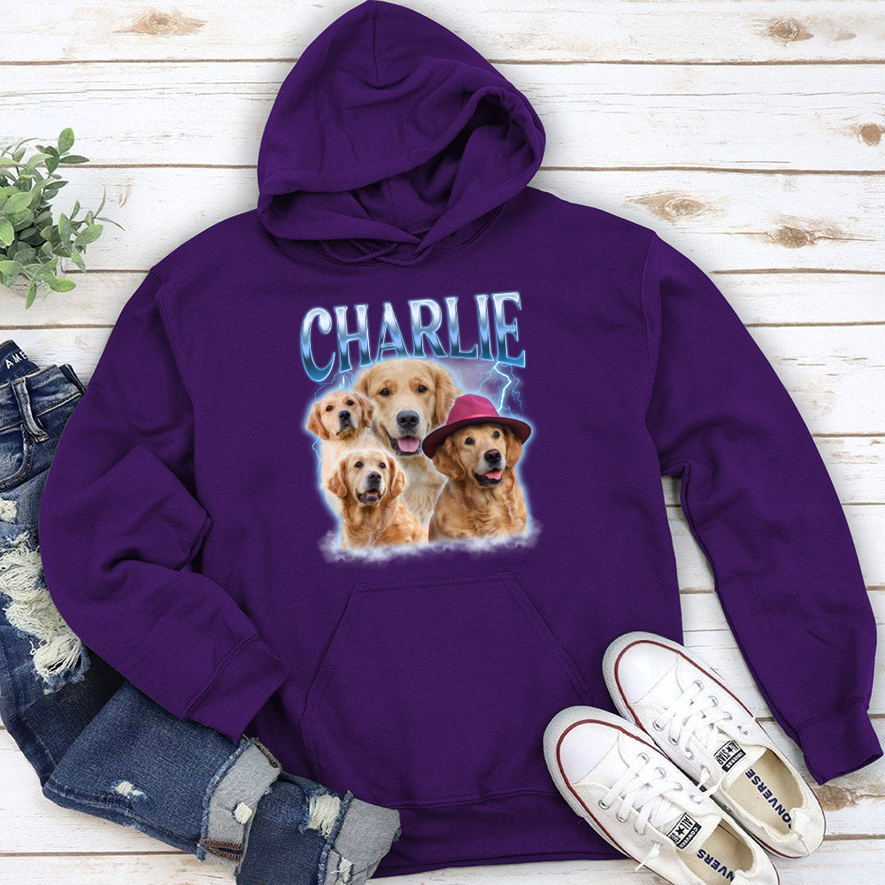 Custom Pet Face Vintage Edition 3 - Exclusive Personalized Hoodie for Pet Lovers