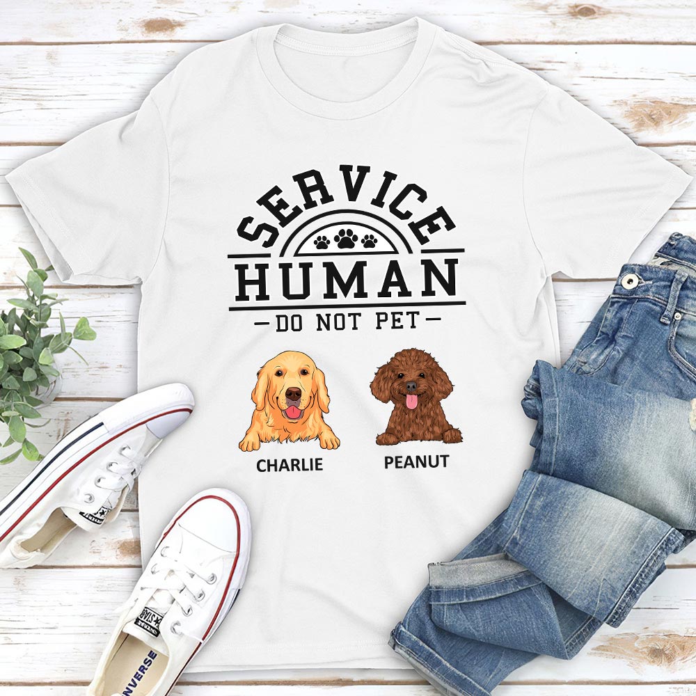 Customizable Unisex Dog Service Human Logo T-shirt - Ideal Gift for Pet Lovers