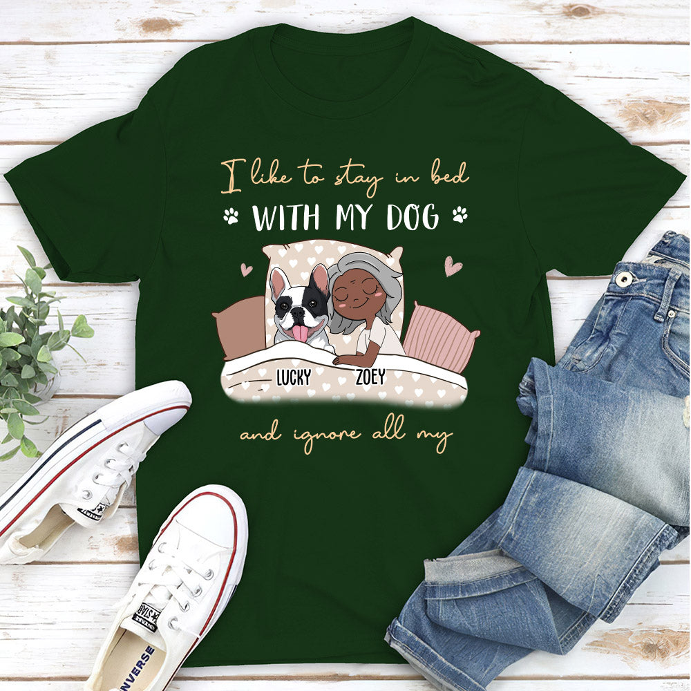 Personalized Unisex 'Sleep With Dogs' T-shirt - Ideal Gift for Pet Lovers