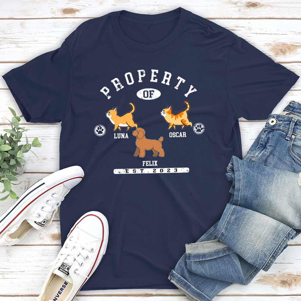 Pet Property - Customizable Unisex Personalized T - shirt for Pet Lovers