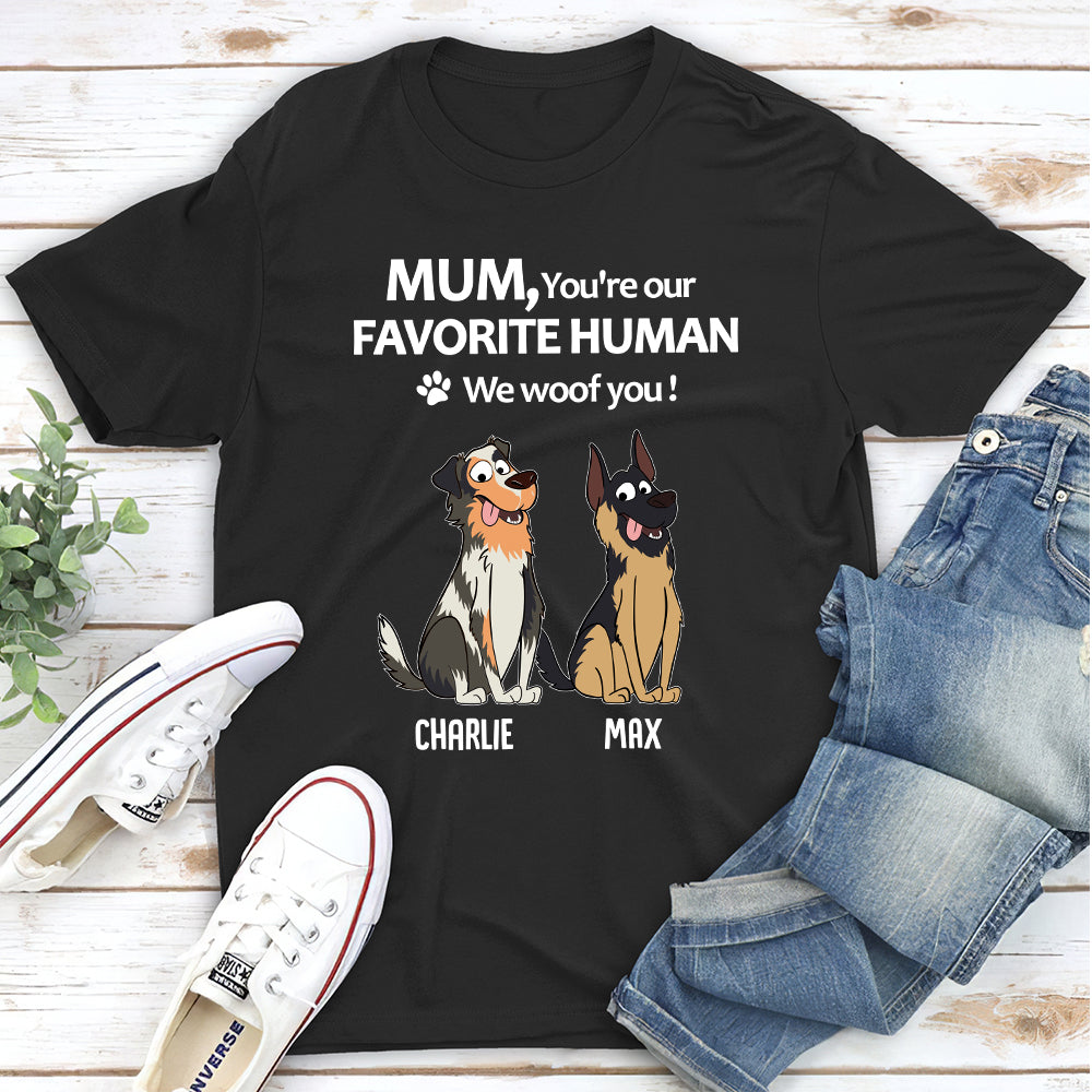 To My Favorite Human 2 - Customizable Unisex Personalized T-shirt for Pet Lovers